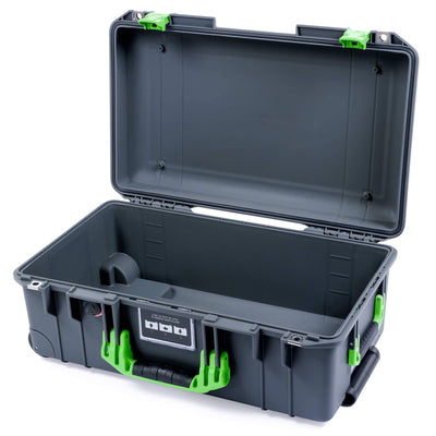 Pelican 1535 Air Case, Charcoal with Lime Green Handles & Latches None (Case Only) ColorCase 015350-0000-520-301