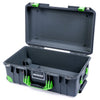 Pelican 1535 Air Case, Charcoal with Lime Green Handles, Latches & Trolley None (Case Only) ColorCase 015350-0000-520-301-300