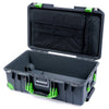 Pelican 1535 Air Case, Charcoal with Lime Green Handles, Latches & Trolley Computer Pouch Only ColorCase 015350-0200-520-301-300
