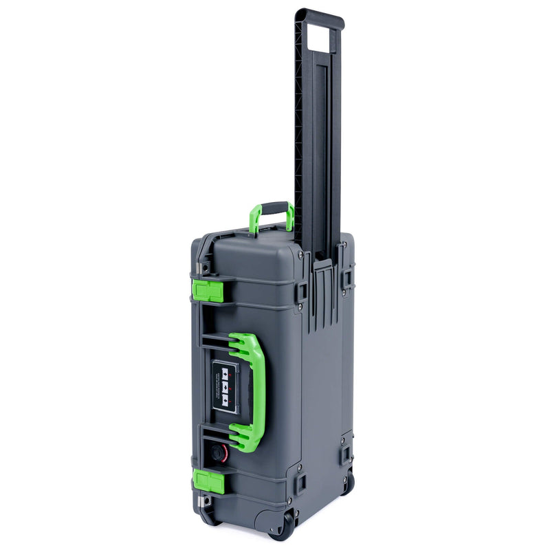 Pelican 1535 Air Case, Charcoal with Lime Green Handles & Latches ColorCase 