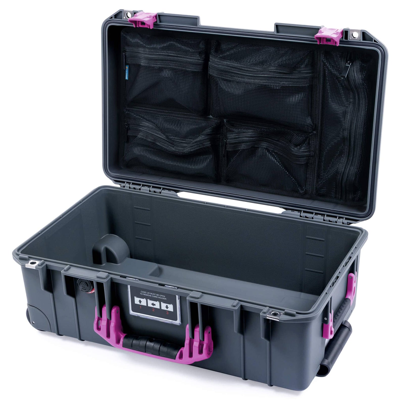 Pelican 1535 Air Carry-on Case - Charcoal & Magenta