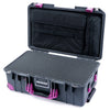 Pelican 1535 Air Case, Charcoal with Magenta Handles, Latches & Trolley ColorCase