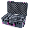 Pelican 1535 Air Case, Charcoal with Magenta Handles, Latches & Trolley ColorCase