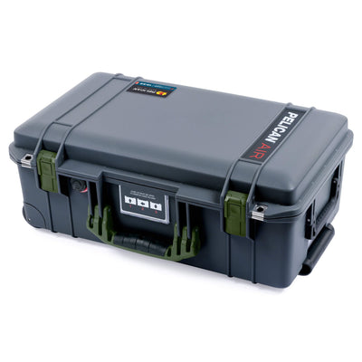 Pelican 1535 Air Case, Charcoal with OD Green Handles & Latches ColorCase