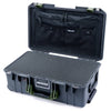 Pelican 1535 Air Case, Charcoal with OD Green Handles & Latches Pick & Pluck Foam with Combo-Pouch Lid Organizer ColorCase 015350-0301-520-131