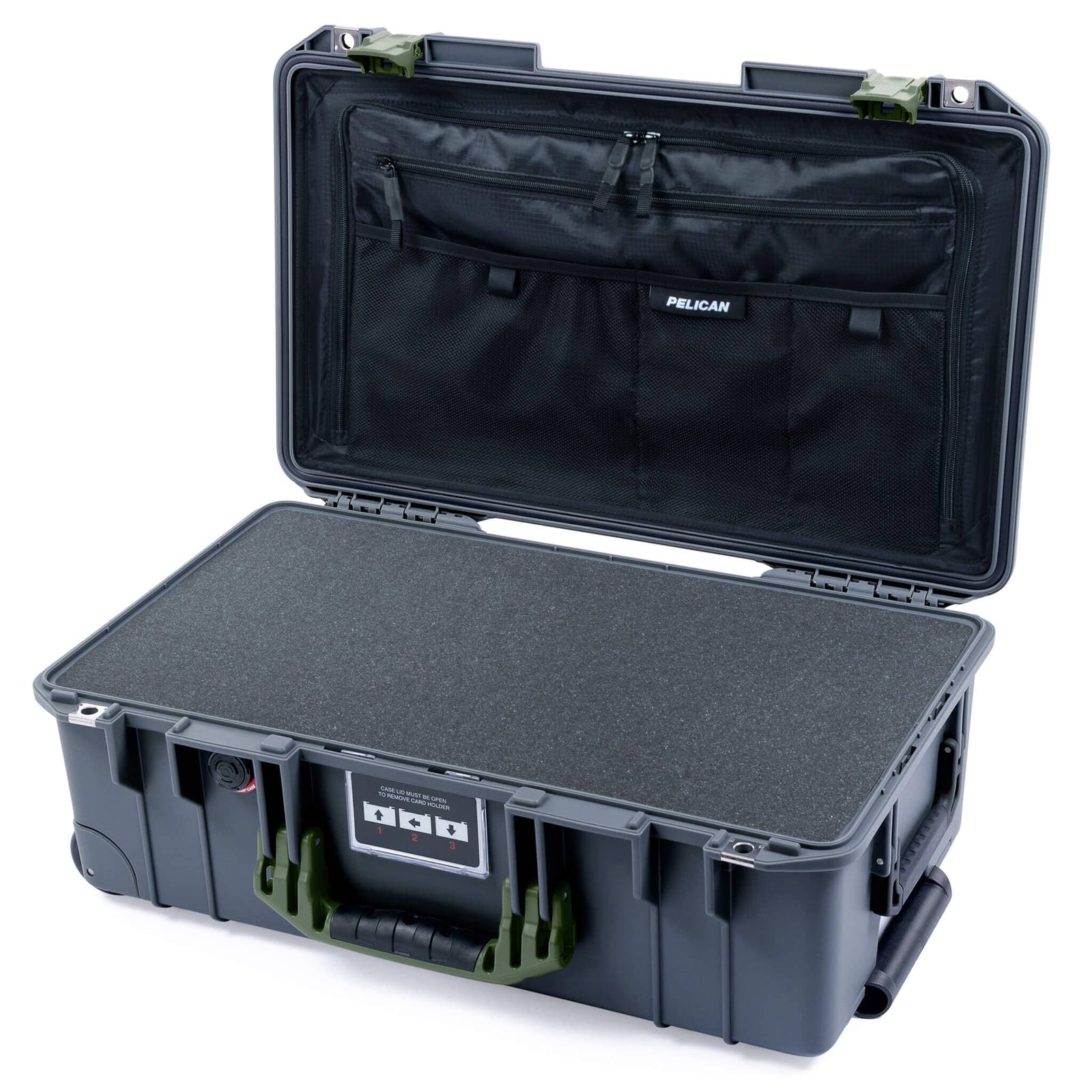 Pelican 1535 Air Carry-on Case - Charcoal & OD Green