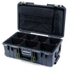 Pelican 1535 Air Case, Charcoal with OD Green Handles & Latches TrekPak Divider System with Computer Pouch ColorCase 015350-0220-520-131