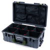 Pelican 1535 Air Case, Charcoal with OD Green Handles & Latches TrekPak Divider System with Mesh Lid Organizer ColorCase 015350-0120-520-131