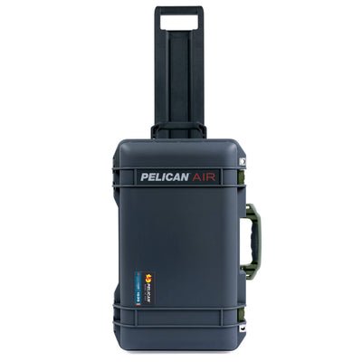 Pelican 1535 Air Case, Charcoal with OD Green Handles & Latches ColorCase