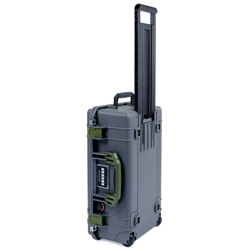 Pelican 1535 Air Case, Charcoal with OD Green Handles & Latches ColorCase 