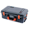 Pelican 1535 Air Case, Charcoal with Orange Handles & Push-Button Latches ColorCase