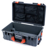 Pelican 1535 Air Case, Charcoal with Orange Handles & Push-Button Latches Mesh Lid Organizer Only ColorCase 015350-0100-520-150