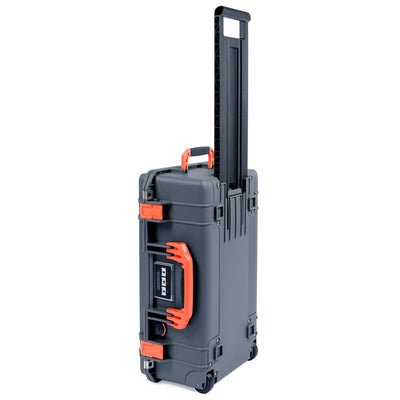 Pelican 1535 Air Case, Charcoal with Orange Handles & Push-Button Latches ColorCase