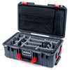 Pelican 1535 Air Case, Charcoal with Red Handles & Push-Button Latches Gray Padded Microfiber Dividers with Computer Pouch ColorCase 015350-0270-520-320