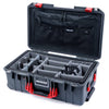 Pelican 1535 Air Case, Charcoal with Red Handles & Push-Button Latches Gray Padded Microfiber Dividers with Combo-Pouch Lid Organizer ColorCase 015350-0370-520-320