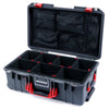 Pelican 1535 Air Case, Charcoal with Red Handles & Push-Button Latches TrekPak Divider System with Mesh Lid Organizer ColorCase 015350-0120-520-320