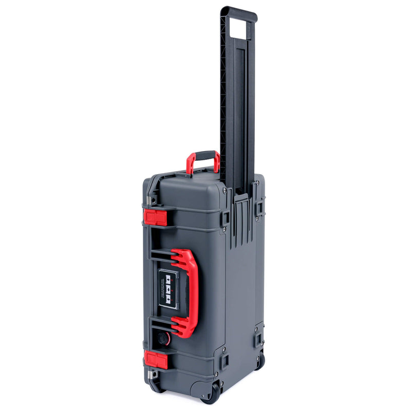 Pelican 1535 Air Case, Charcoal with Red Handles & Push-Button Latches ColorCase 