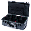 Pelican 1535 Air Case, Charcoal with Silver Handles & Push-Button Latches TrekPak Divider System with Computer Pouch ColorCase 015350-0220-520-180