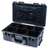 Pelican 1535 Air Case, Charcoal with Silver Handles & Push-Button Latches TrekPak Divider System with Combo-Pouch Lid Organizer ColorCase 015350-0320-520-180