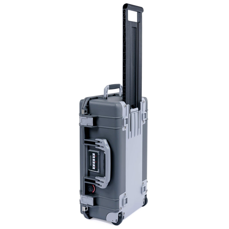 Pelican 1535 Air Case, Charcoal with Silver Handles, Push-Button Latches & Trolley ColorCase 