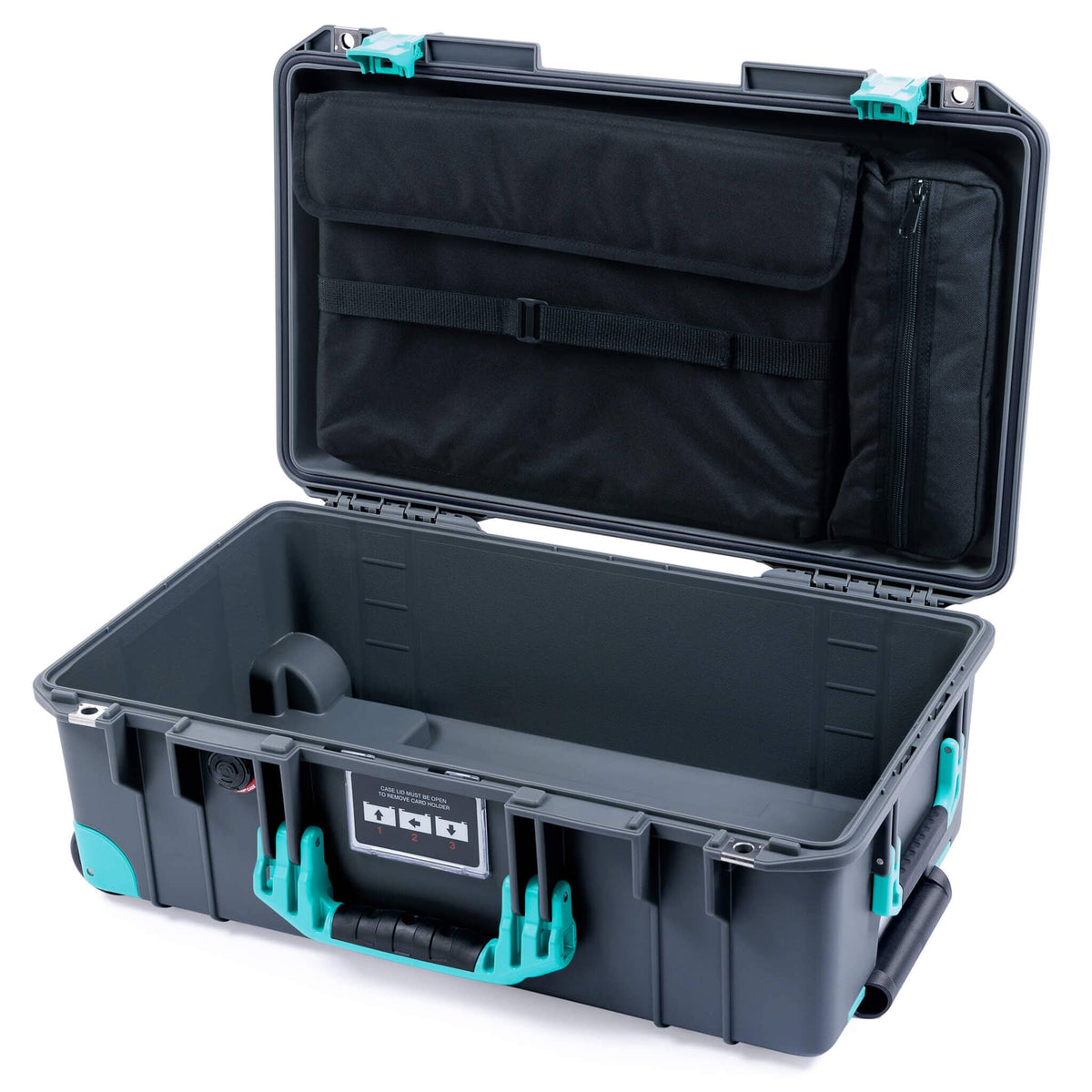 Pelican 1535 Air Carry-on Case - Charcoal &amp; Teal Trolley