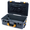 Pelican 1535 Air Case, Charcoal with Yellow Handles & Push-Button Latches Combo-Pouch Lid Organizer Only ColorCase 015350-0300-520-240