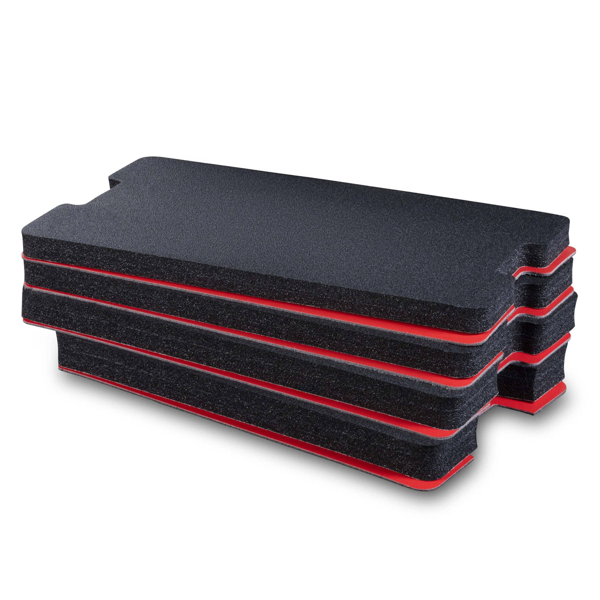 Pelican 1535 Air Tool Foam Kit (Set of 4 Black Foam Inserts, 3 Red Plastic Backers &amp; One Red Bottom Foam) ColorCase 