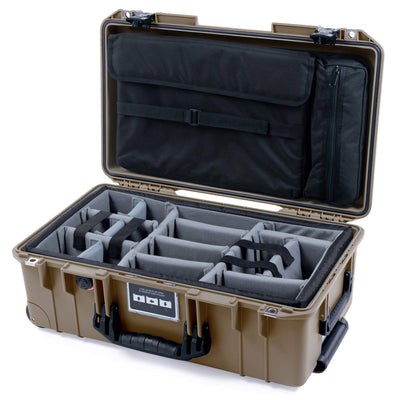 Pelican 1535 Air Case, Dark Desert Dirt with Black Handles & TSA Locking Latches ColorCase
