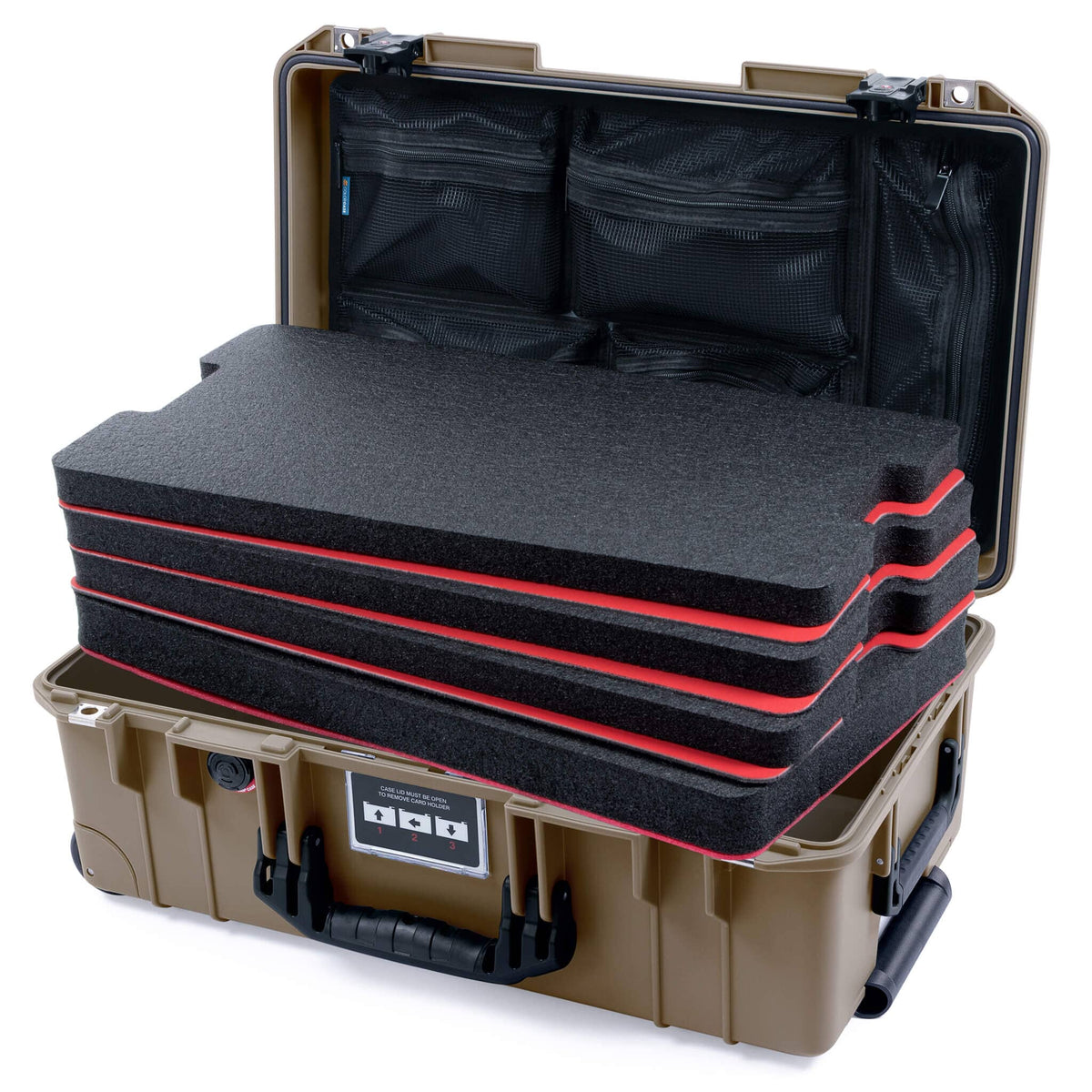 Pelican 1535 Air Case, Dark Desert Dirt with Black Handles &amp; TSA Locking Latches ColorCase 