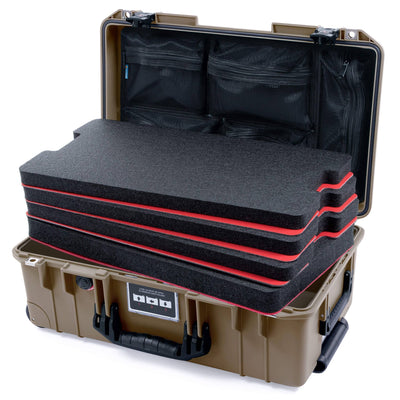 Pelican 1535 Air Case, Dark Desert Dirt with Black Handles & TSA Locking Latches ColorCase