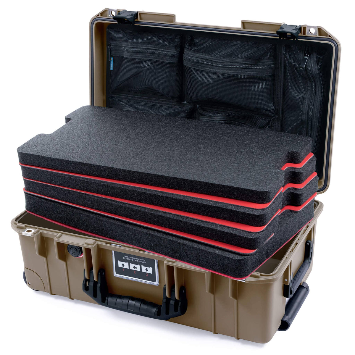 Pelican 1535 Air Case, Dark Desert Dirt with Black Handles &amp; Latches ColorCase 