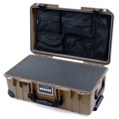 Pelican 1535 Air Case, Dark Desert Dirt with Black Handles, Latches & Trolley ColorCase