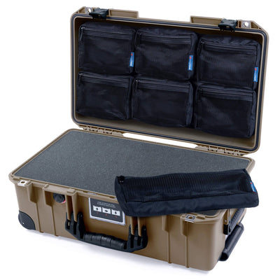 Pelican 1535 Air Case, Dark Desert Dirt with Black Handles, Latches & Trolley ColorCase