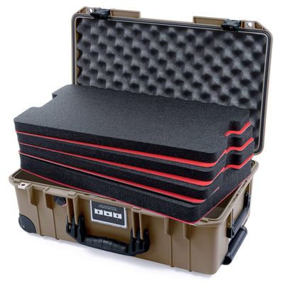 Pelican 1535 Air Case, Dark Desert Dirt with Black Handles, Latches & Trolley ColorCase