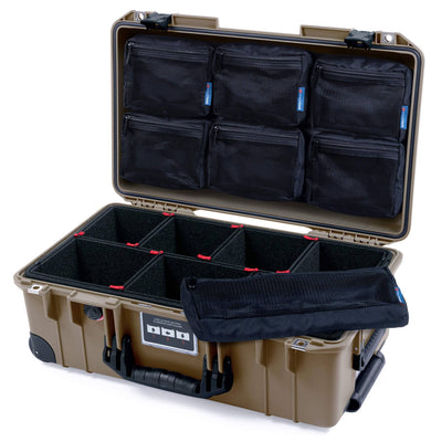 Pelican 1535 Air Case, Dark Desert Dirt with Black Handles, Latches & Trolley ColorCase