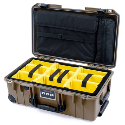 Pelican 1535 Air Case, Dark Desert Dirt with Black Handles, Latches & Trolley ColorCase