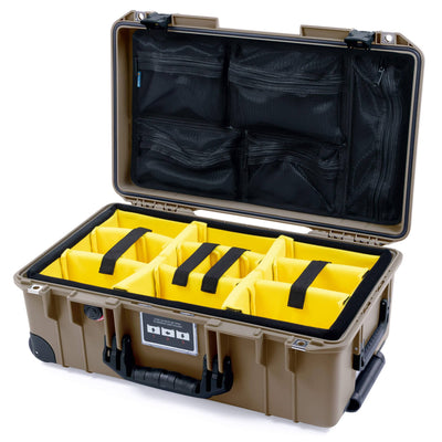 Pelican 1535 Air Case, Dark Desert Dirt with Black Handles, Latches & Trolley ColorCase