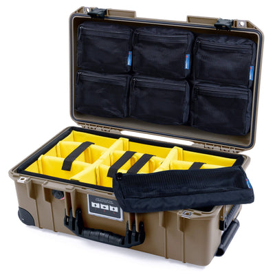 Pelican 1535 Air Case, Dark Desert Dirt with Black Handles, Latches & Trolley ColorCase
