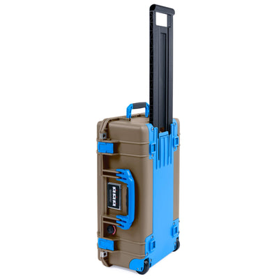 Pelican 1535 Air Case, Dark Desert Dirt with Blue Handles, Latches & Trolley ColorCase