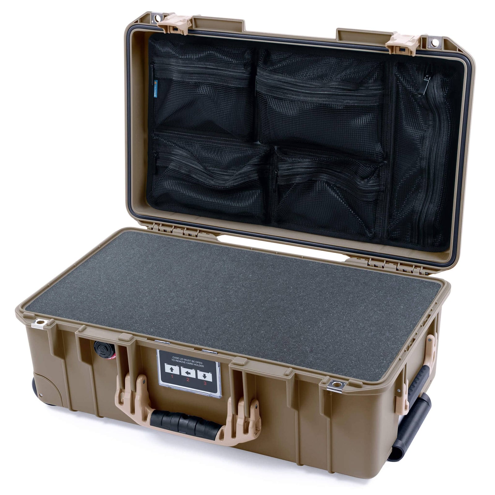 Pelican 1535 Air Case, Dark Desert Dirt with Desert Tan Handles & Latches ColorCase 