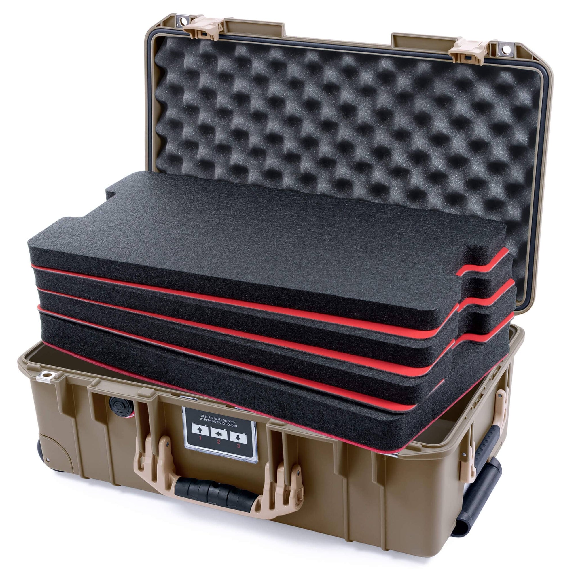 Pelican 1535 Air Case, Dark Desert Dirt with Desert Tan Handles & Latches ColorCase