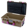 Pelican 1535 Air Case, Dark Desert Dirt with Magenta Handles, Latches & Trolley Laptop Computer Lid Pouch Only ColorCase 015350-0200-580-401-400