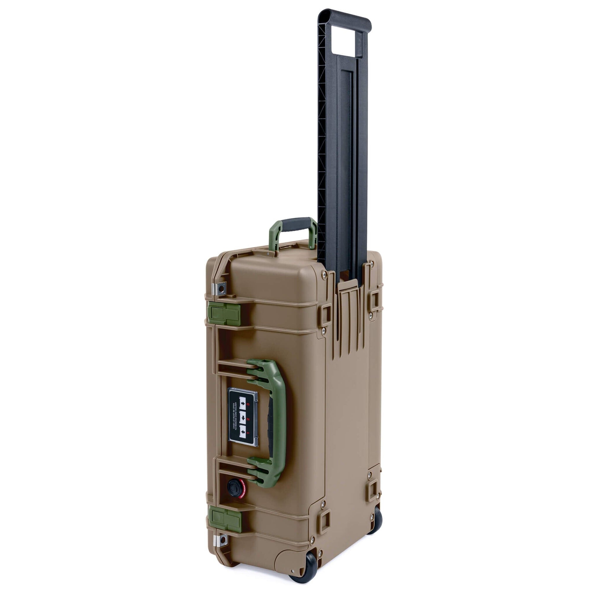 Pelican 1535 Air Case, Dark Desert Dirt with OD Green Handles & Latches ColorCase