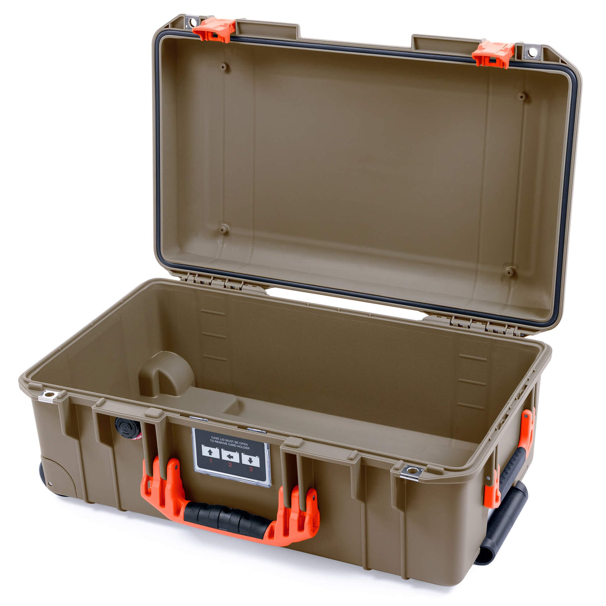 Pelican 1535 Air Case, Dark Desert Dirt with Orange Handles &amp; Latches None (Case Only) ColorCase 015350-0000-580-151