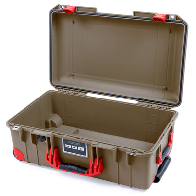 Pelican 1535 Air Case, Dark Desert Dirt with Red Handles, Latches & Trolley None (Case Only) ColorCase 015350-0000-580-321-320