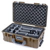 Pelican 1535 Air Case, Dark Desert Dirt with Silver Handles & Latches Gray Padded Microfiber Dividers with Convoluted Lid Foam ColorCase 015350-0070-580-181