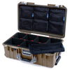 Pelican 1535 Air Case, Dark Desert Dirt with Silver Handles & Latches TrekPak Divider System with 7-Piece Removable Mesh Pouches ColorCase 015350-0720-580-181