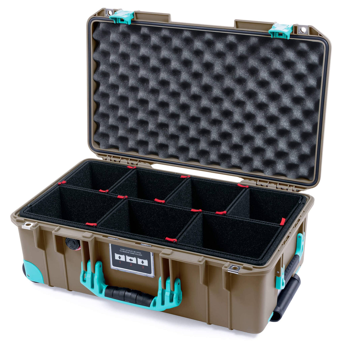 Pelican 1535 Air Carry-on Case - Dark Desert Dirt &amp; Teal Trolley