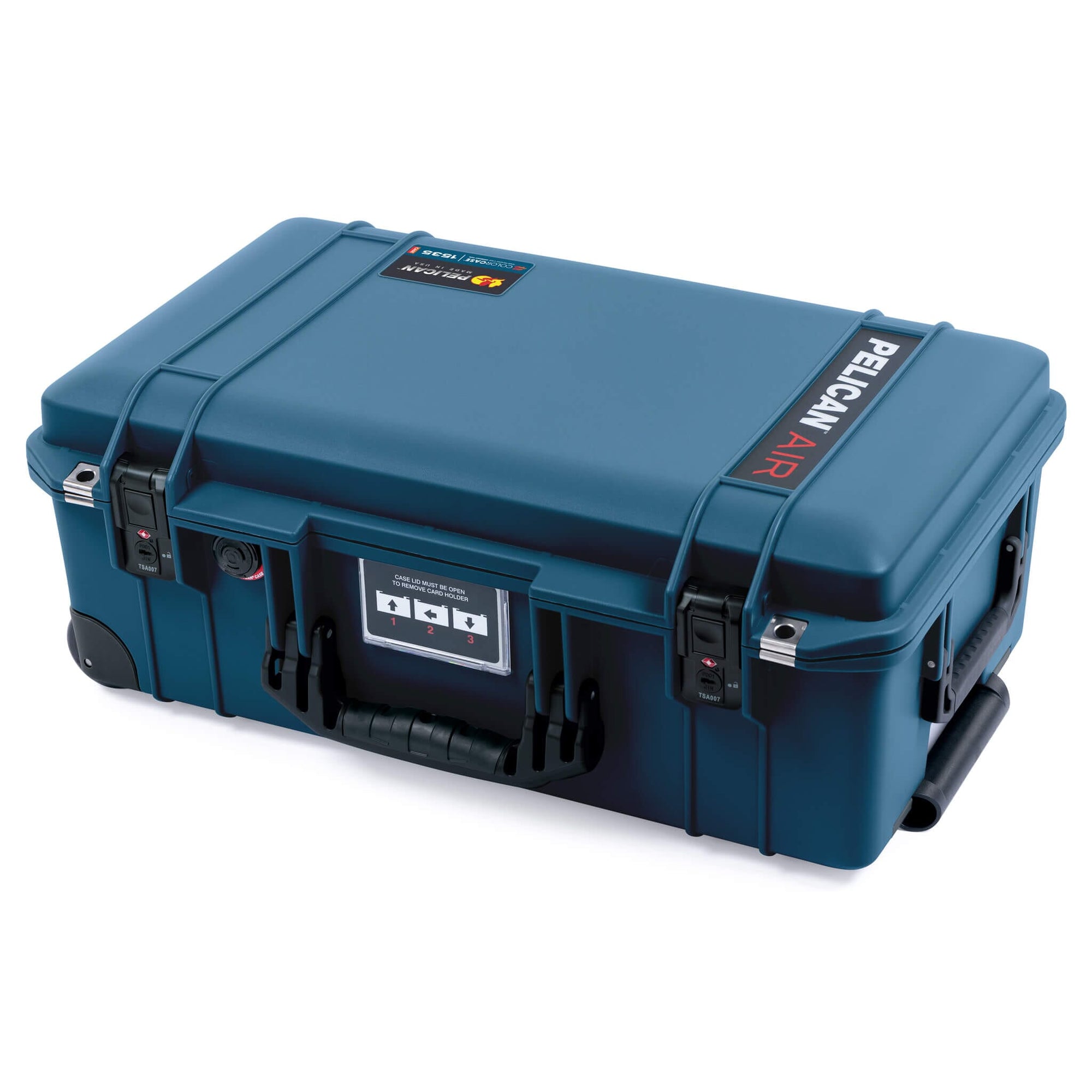 Pelican 1535 Air Case, Deep Pacific with Black Handles & TSA Locking Latches ColorCase 