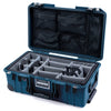 Pelican 1535 Air Case, Deep Pacific with Black Handles & TSA Locking Latches Gray Padded Microfiber Dividers with Mesh Lid Organizer ColorCase 015350-0170-550-L10